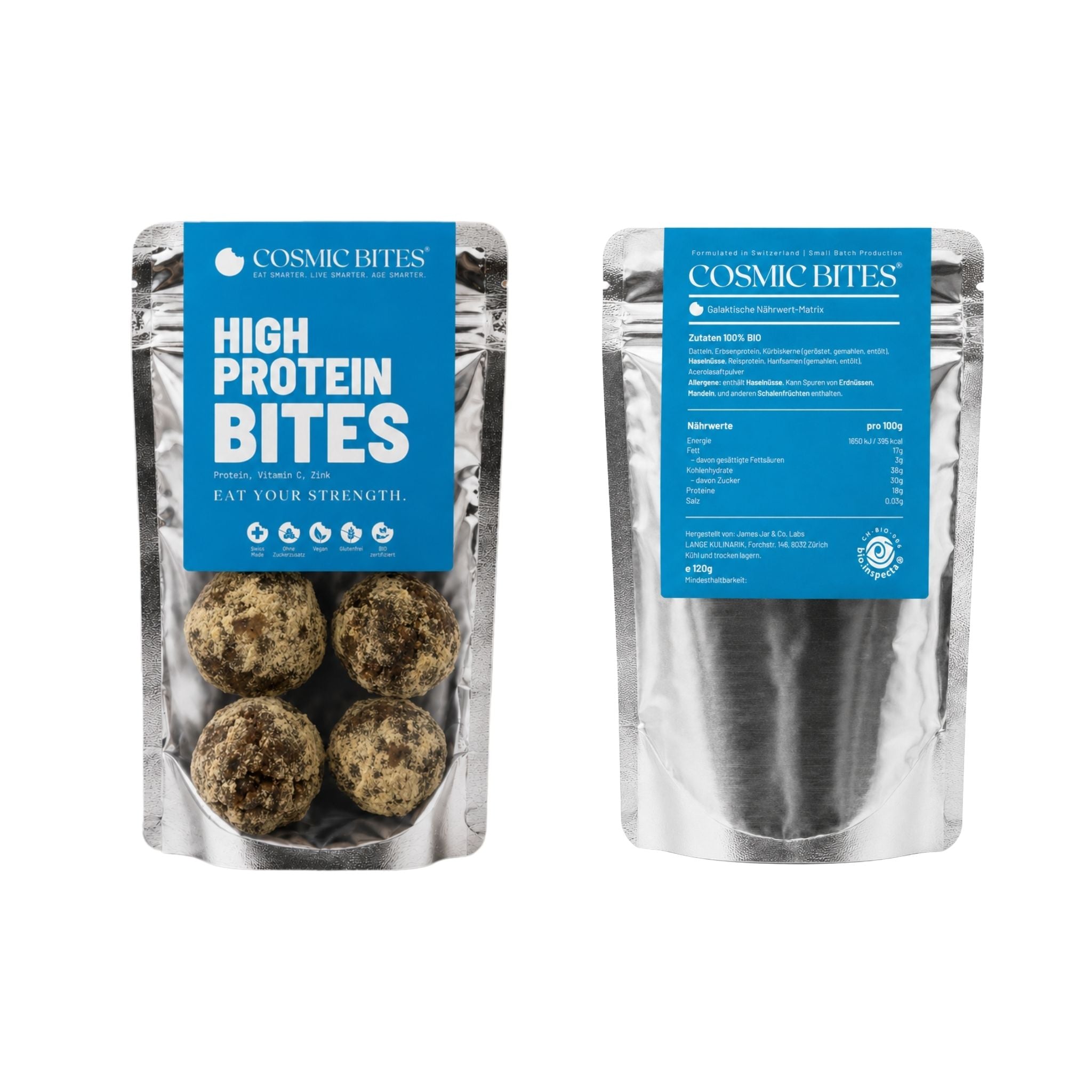 BIO High Protein Bites mit extra Protein, Vitamin C, Zink