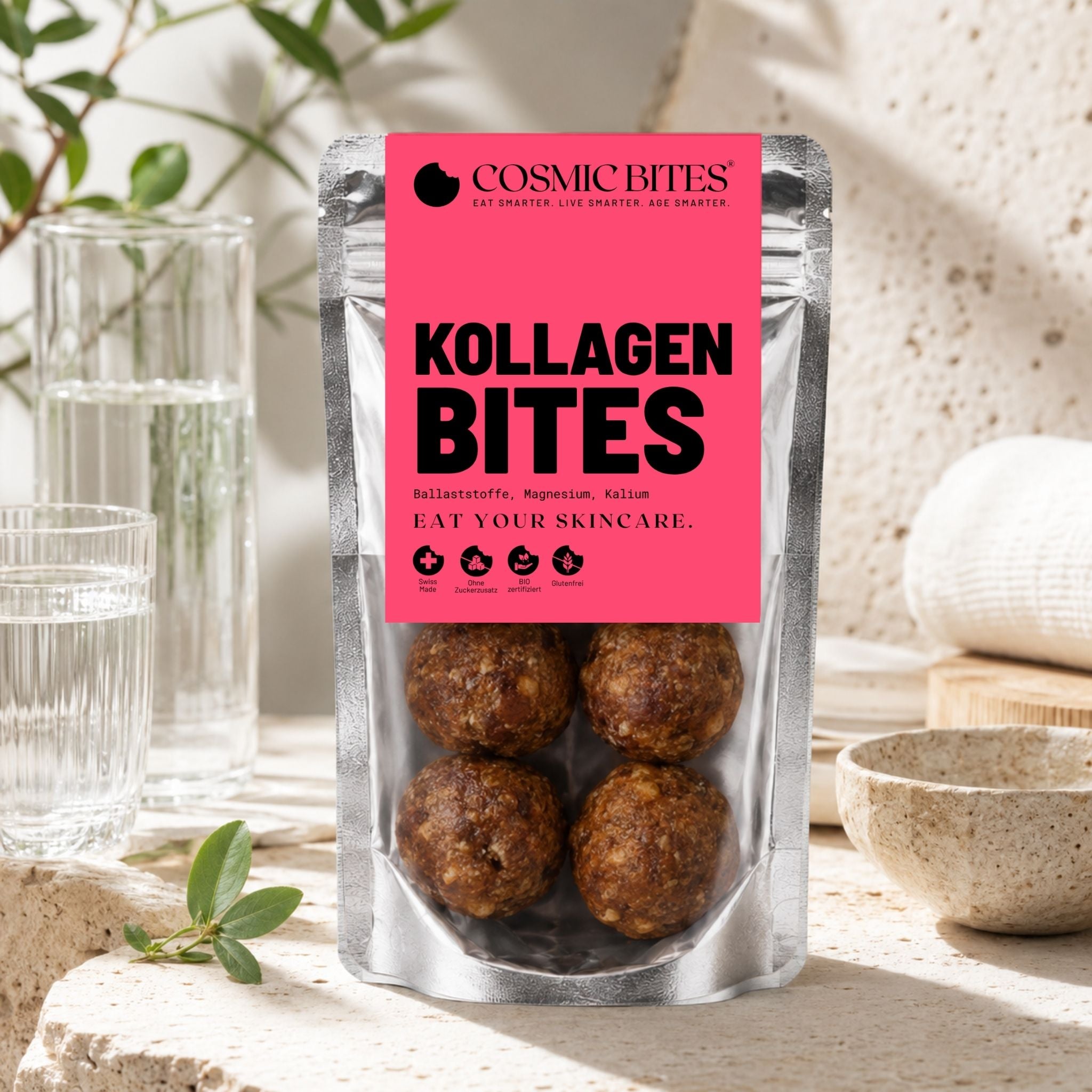 BIO Kollagen Bites mit Ballaststoffen, Magnesium, Kalium