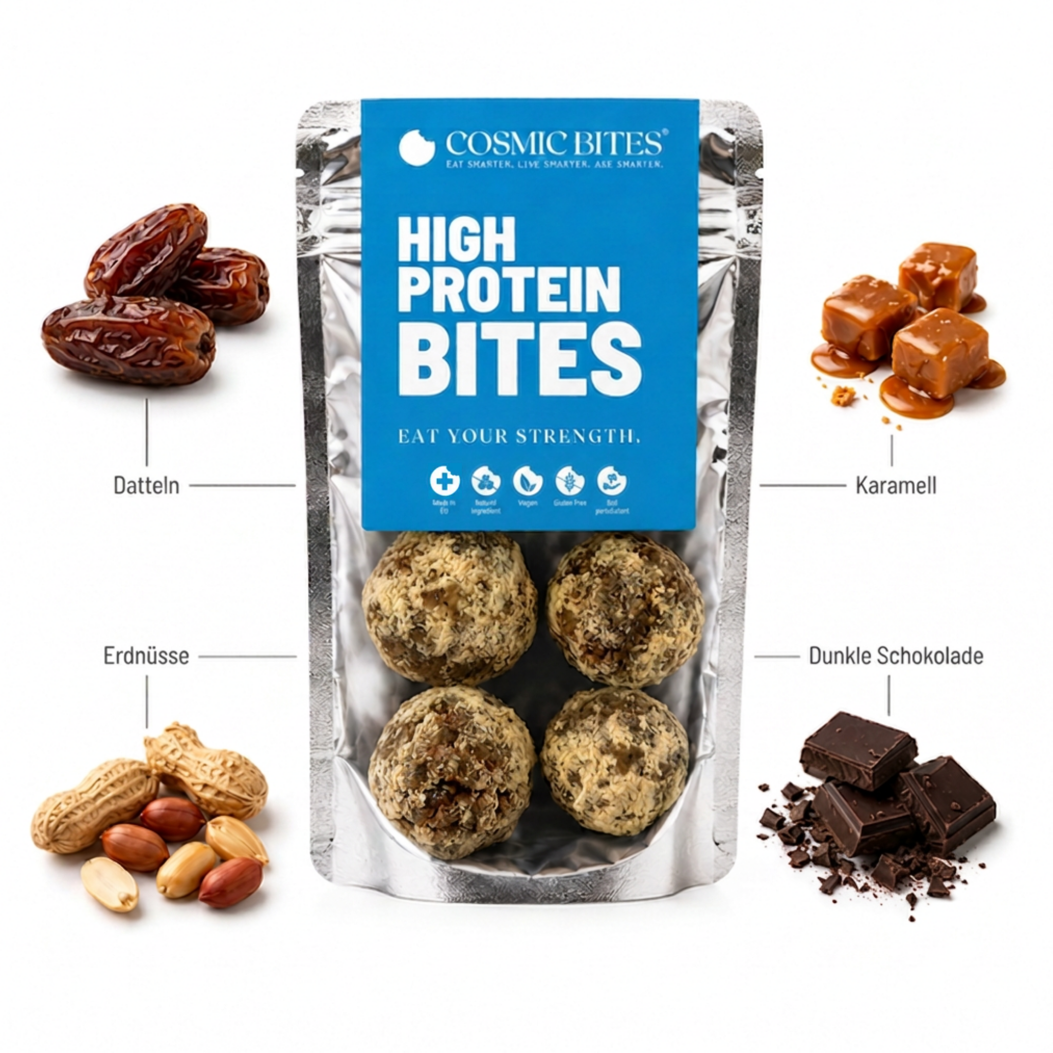 BIO High Protein Bites mit extra Protein, Vitamin C, Zink
