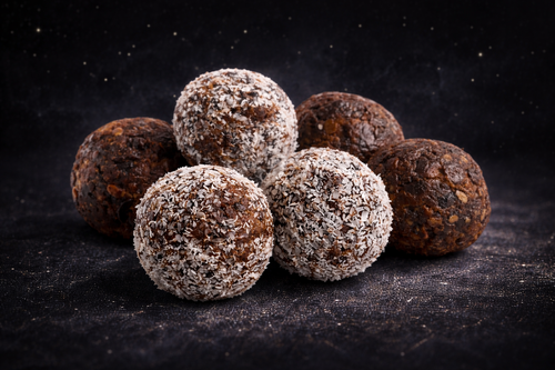 BIO Züri Bites – Datteln, Haselnüsse, Cranberries, 100% Kakao, Kokosraspeln