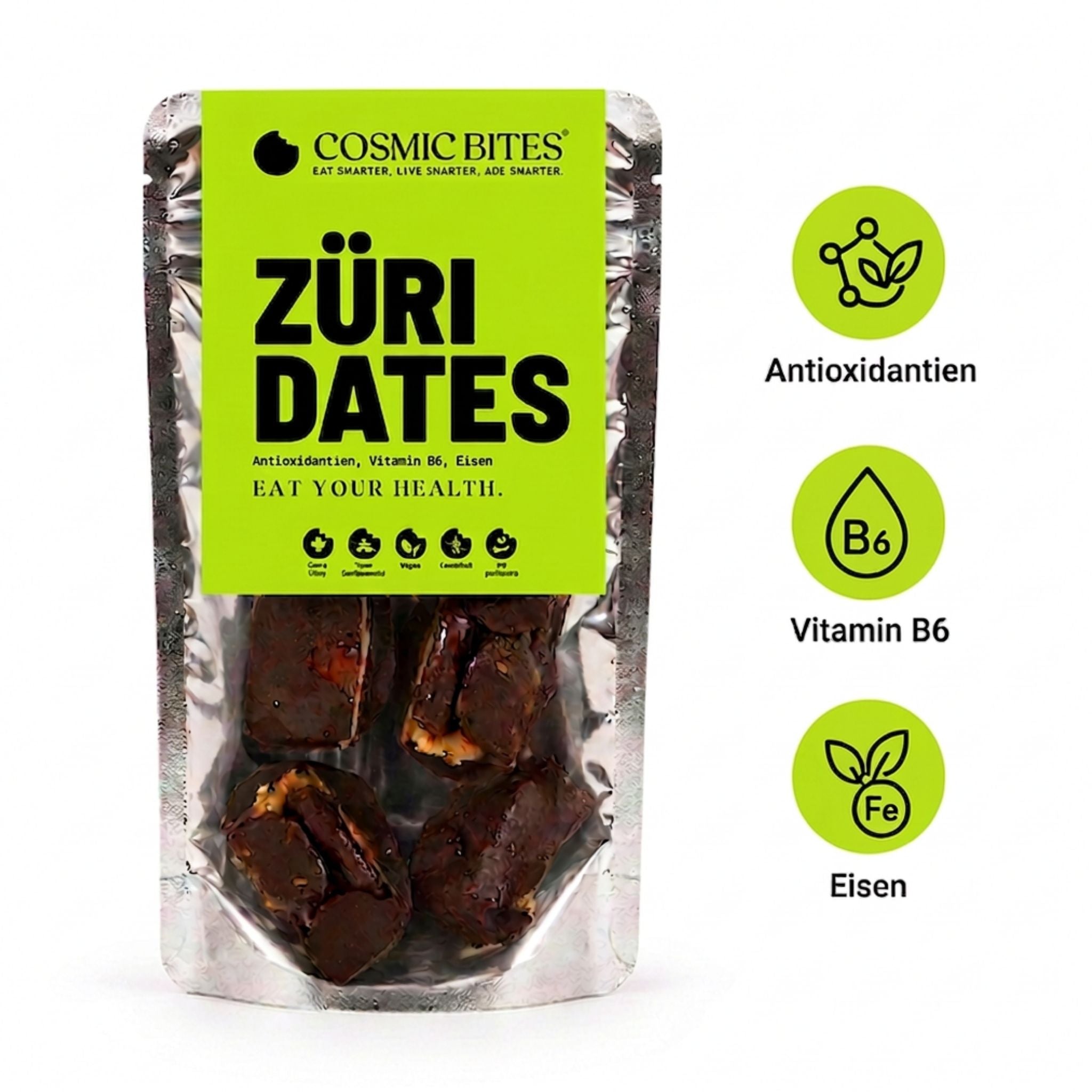 BIO Züri Dates mit Antioxidantien, Vitamin B6, Eisen