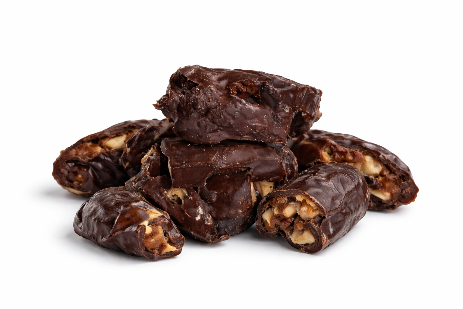 BIO Züri Dates – Gefüllte Datteln mit Erdnussmus oder Caramel, umhüllt mit 70% dunkler Schokolade