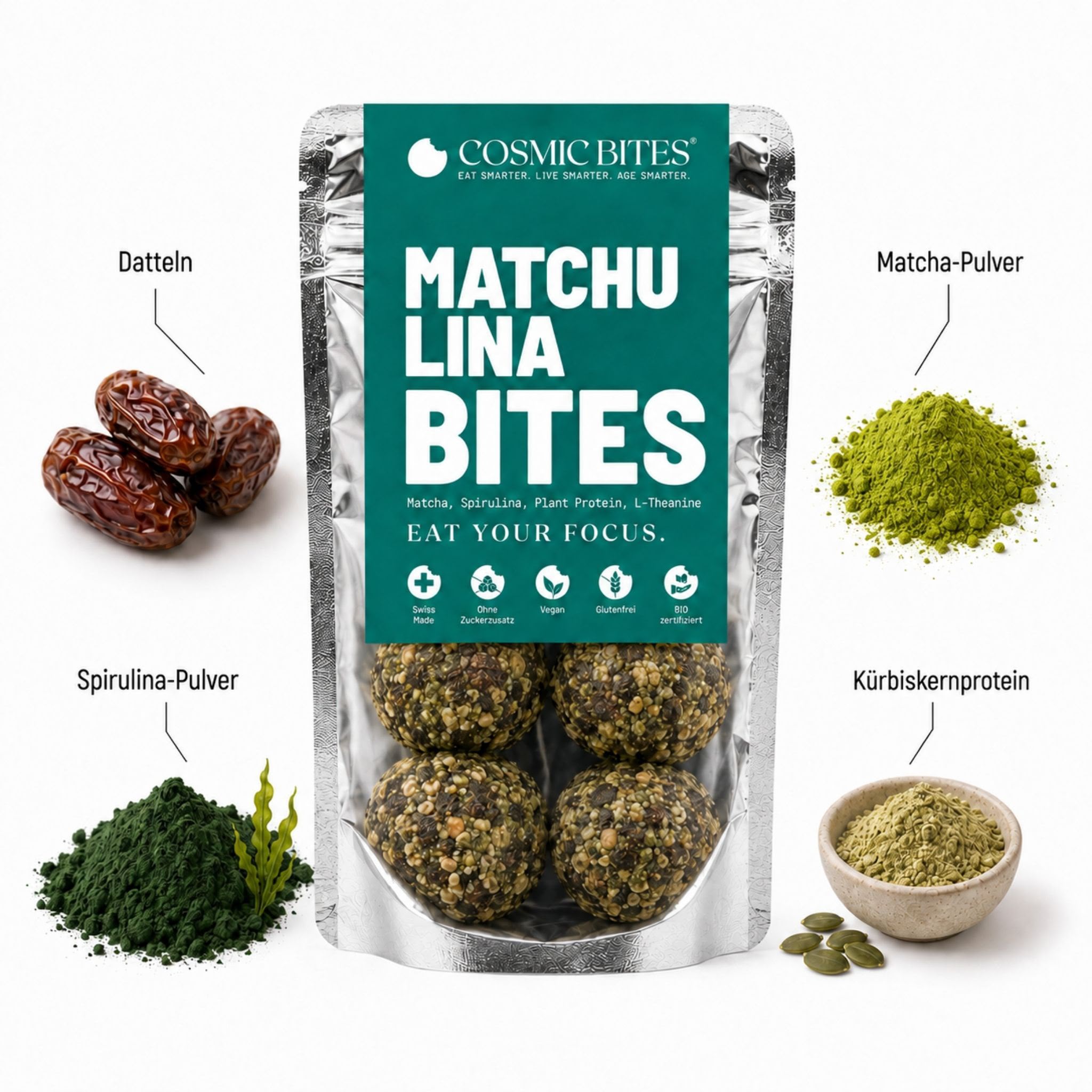Matchulina Bites – Produktfoto mit Bites